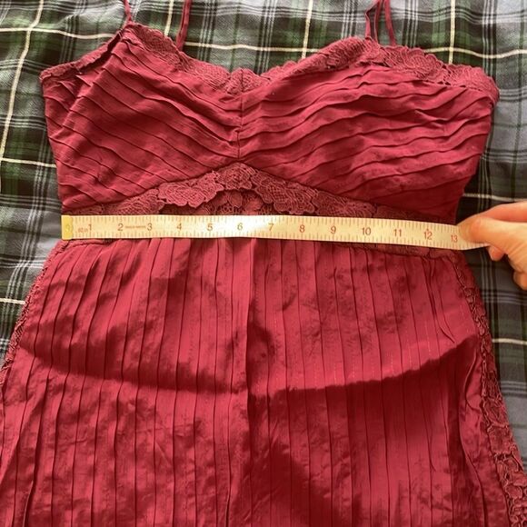 NWT FARM Rio Lace Trim Midi Dress Purple Women Size XS - Picture 13 of 15